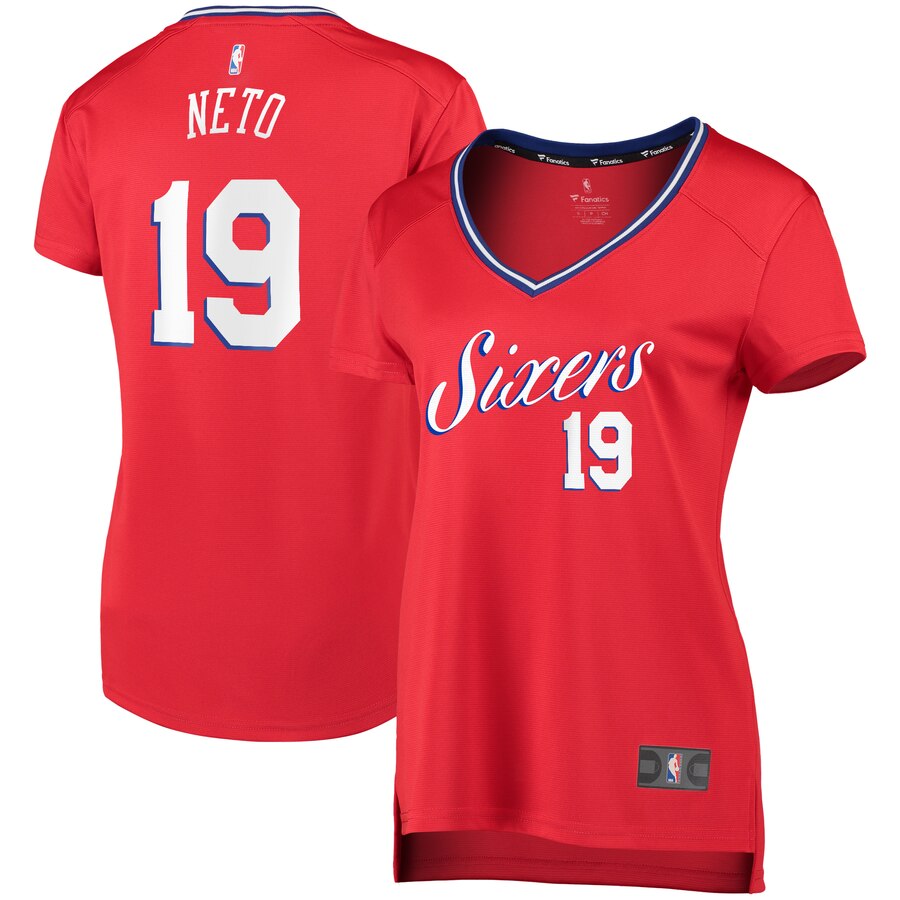 Raul Neto Philadelphia 76ers Fanatics Branded Women's Fast Break Replica Jersey Red - Statement Edition