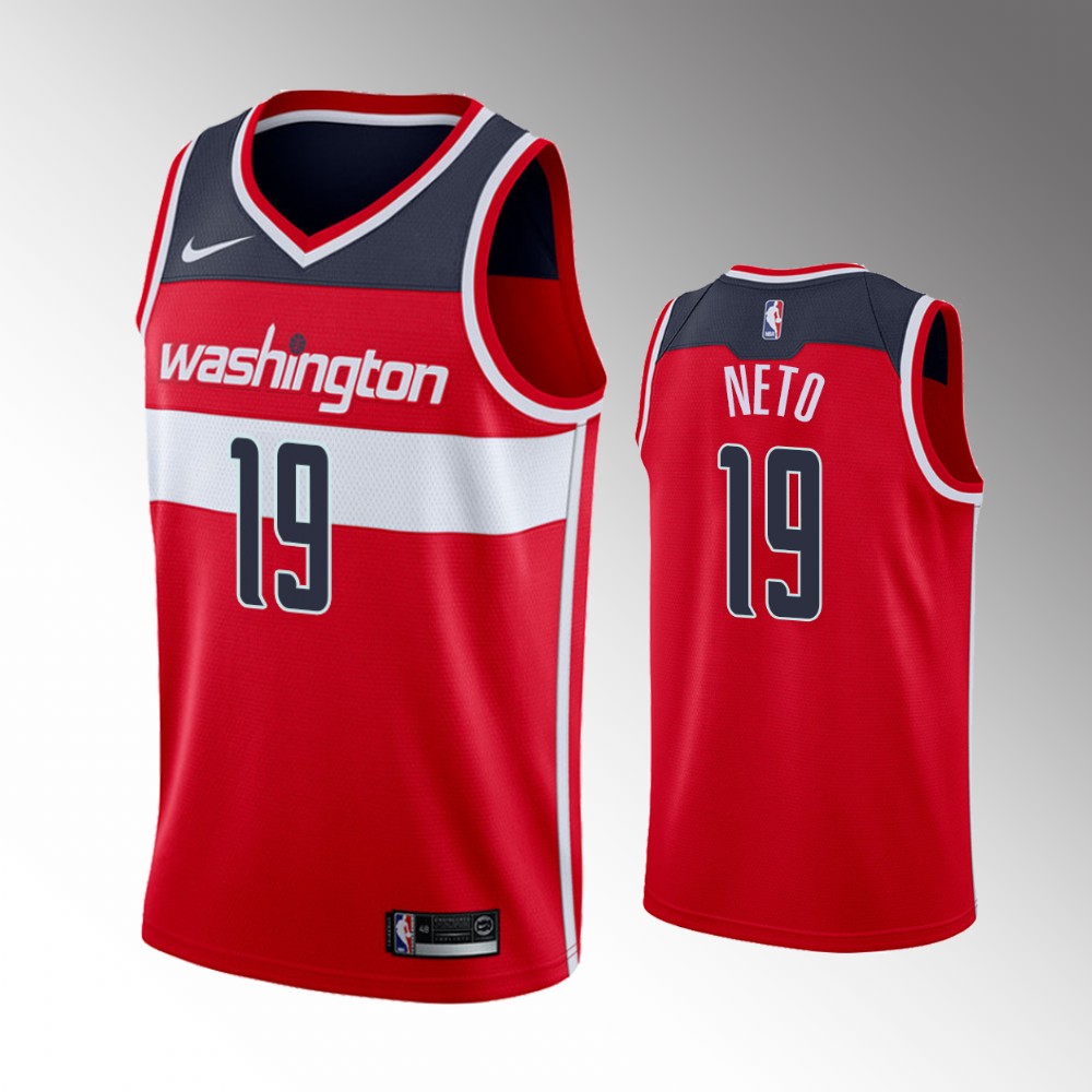 Raul Neto Washington Wizards 2021 Icon Edition Red Jersey