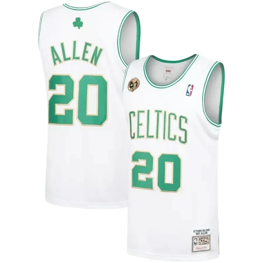 Ray Allen Boston Celtics Mitchell & Ness 2008-09 Hardwood Classics Jersey - White - JS570