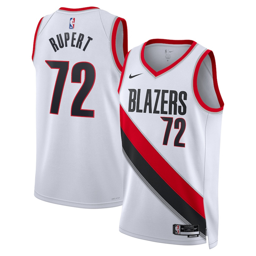 Rayan Rupert 72 Portland Trail Blazers Unisex Swingman Jersey - Association Edition - White - JS477 