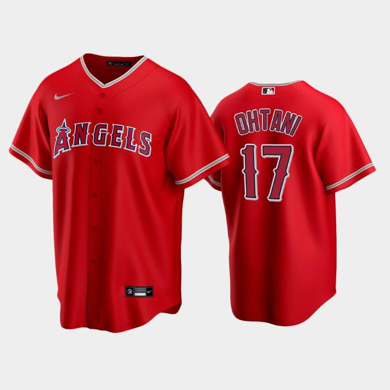 Red Los Angeles Angels Alternate 17 Shohei Ohtani Jersey Jersey 