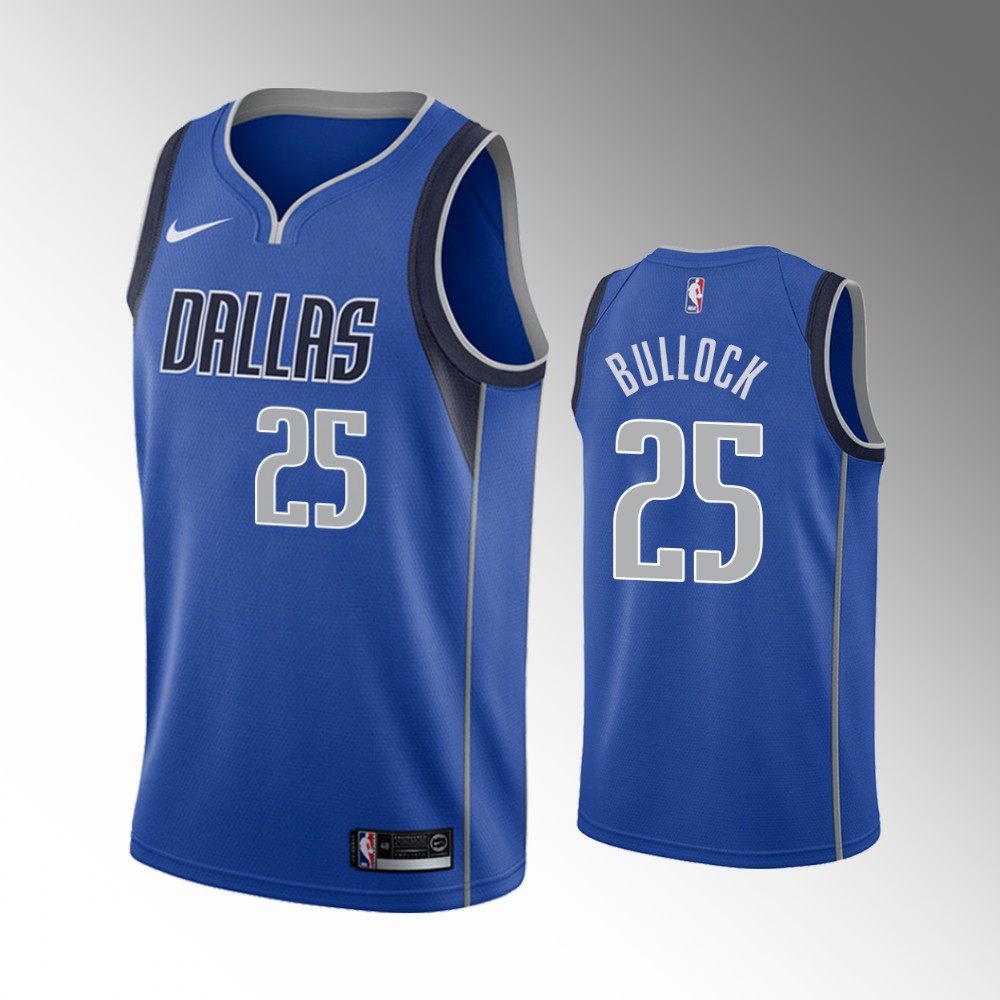 Reggie Bullock Dallas Mavericks 2021 Icon Edition Blue 2021 Trade Jersey