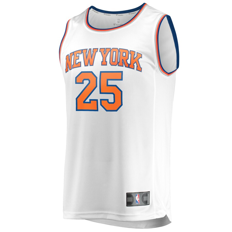 Alternative view of Reggie Bullock New York Knicks Fanatics Branded Fast Break Player Replica Jersey - Association Edition - White