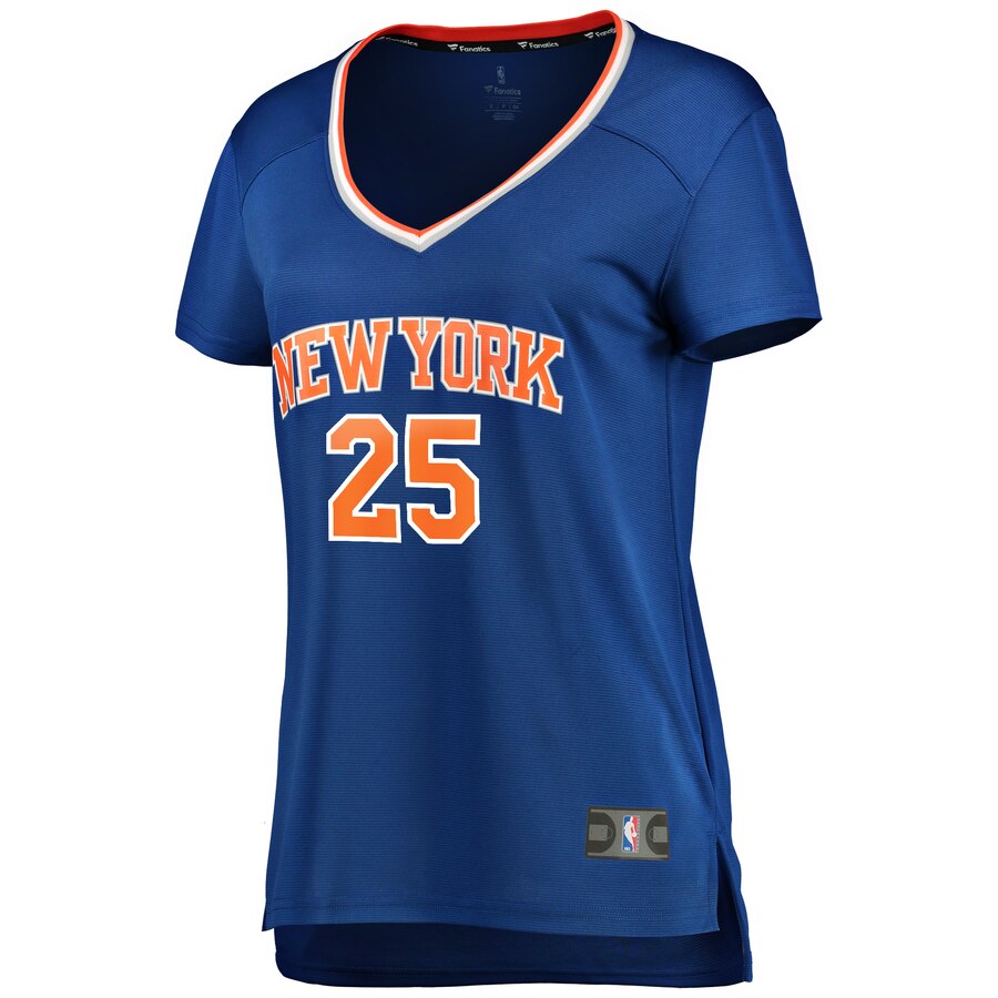 Alternative view of Reggie Bullock New York Knicks Fanatics Branded Women's Fast Break Player Replica Jersey - Icon Edition - Blue