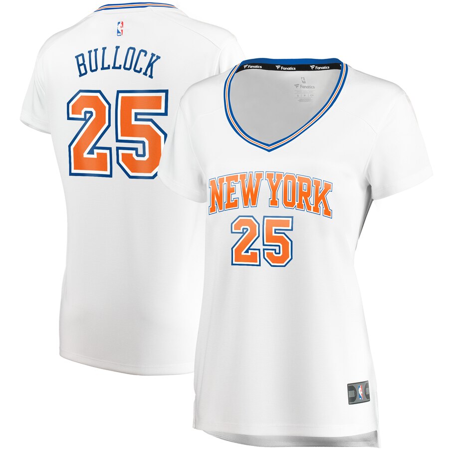 Reggie Bullock New York Knicks Fanatics Branded Women's Fast Break Player Replica Jersey - Statement Edition - White