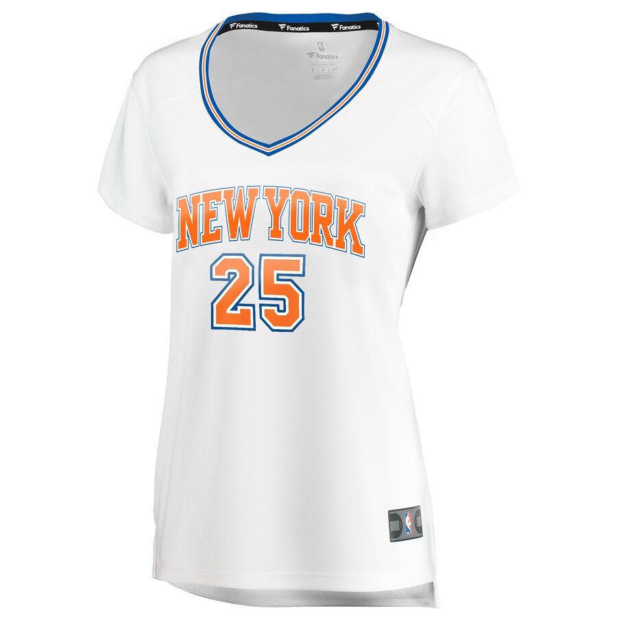 Alternative view of Reggie Bullock New York Knicks Fanatics Branded Women's Fast Break Player Replica Jersey - Statement Edition - White