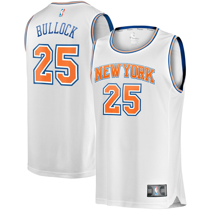 Reggie Bullock New York Knicks Fanatics Branded Youth Fast Break Replica Player Jersey - Statement Edition - White