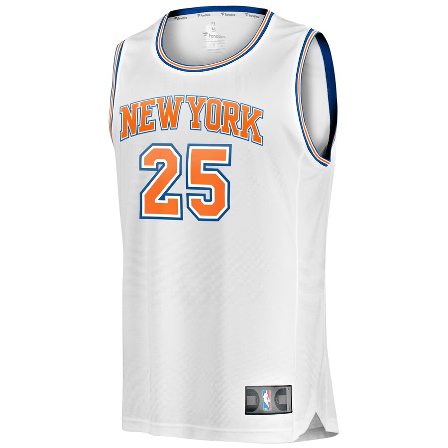 Alternative view of Reggie Bullock New York Knicks Fanatics Branded Youth Fast Break Replica Player Jersey - Statement Edition - White