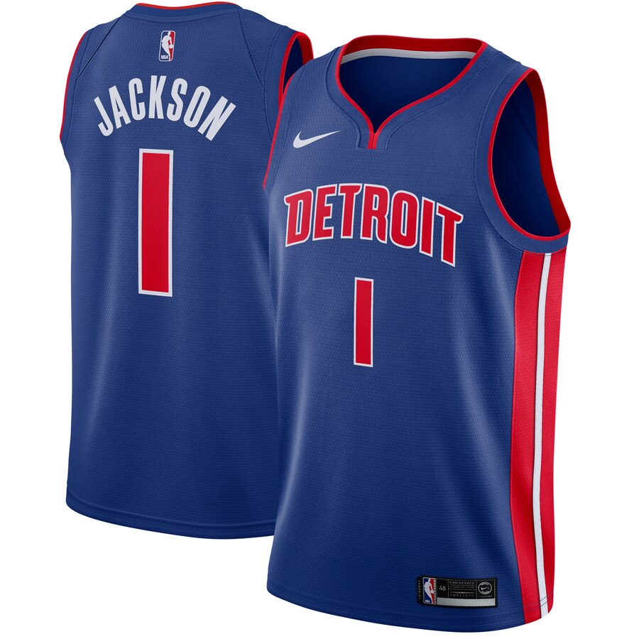 Reggie Jackson Detroit Pistons Swingman Jersey Blue – Icon Edition