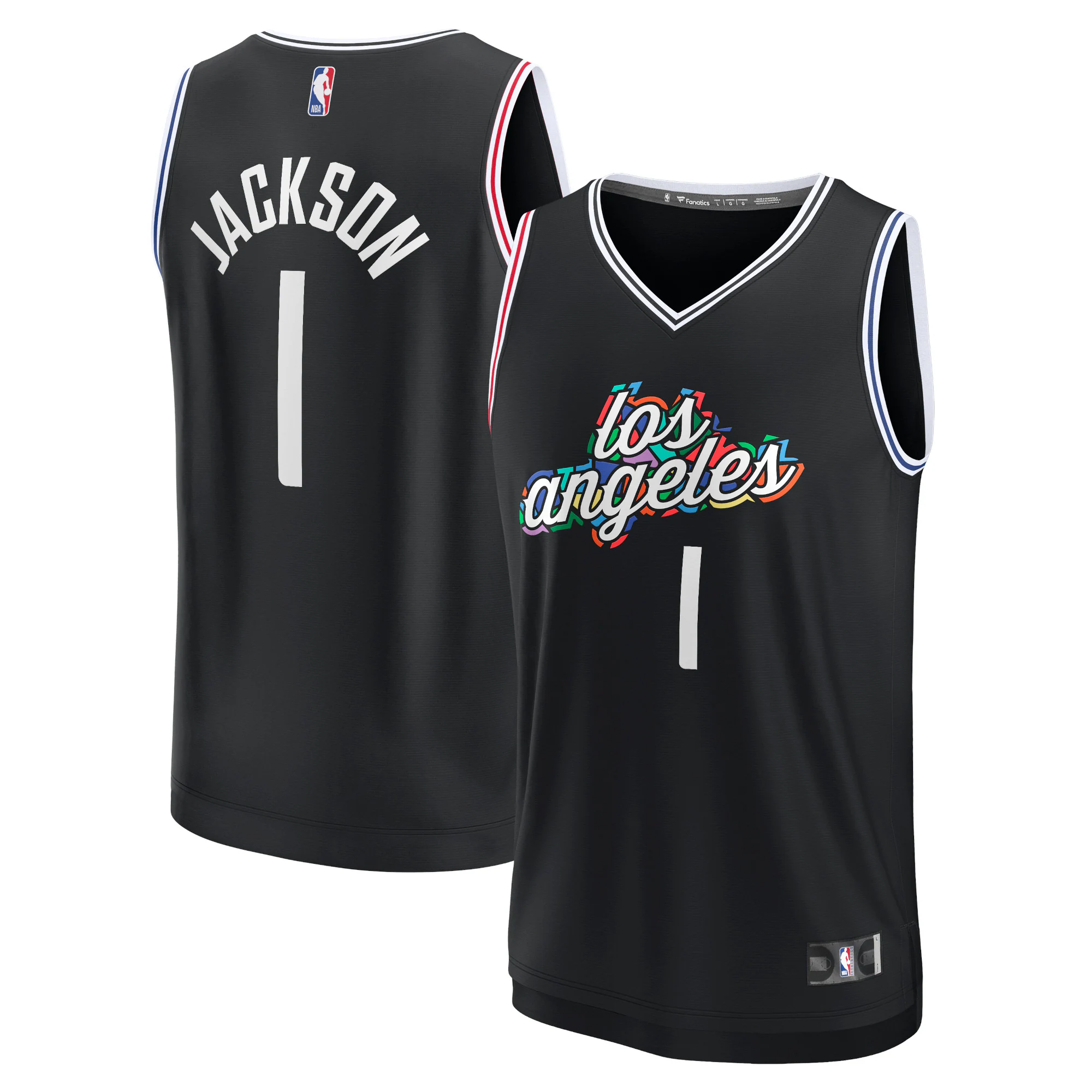 Reggie Jackson La Clippers Fanatics Branded 2022/23 Fastbreak Jersey - City Edition - Black