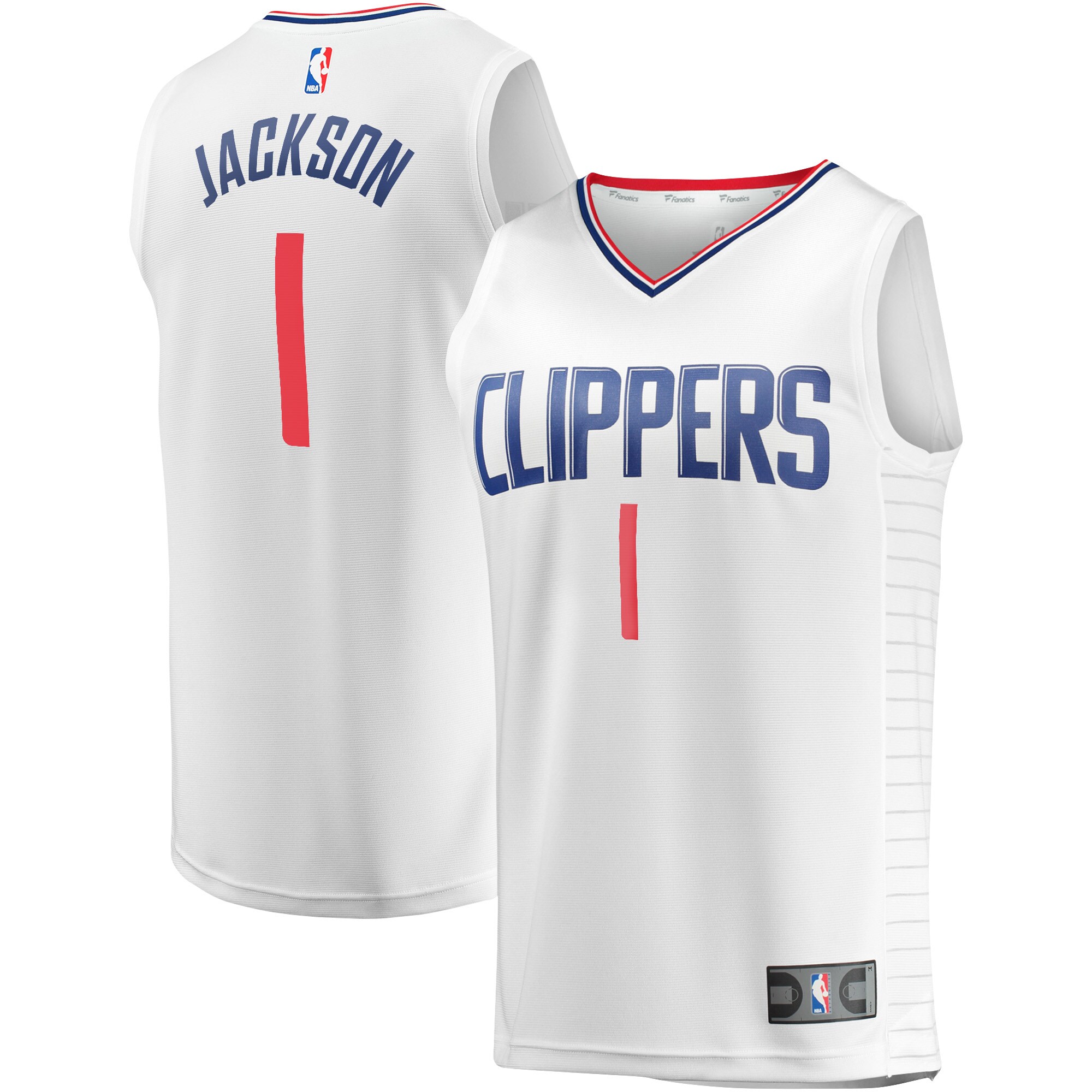 Reggie Jackson La Clippers Fanatics Branded Fast Break Player Jersey - Association Edition - White