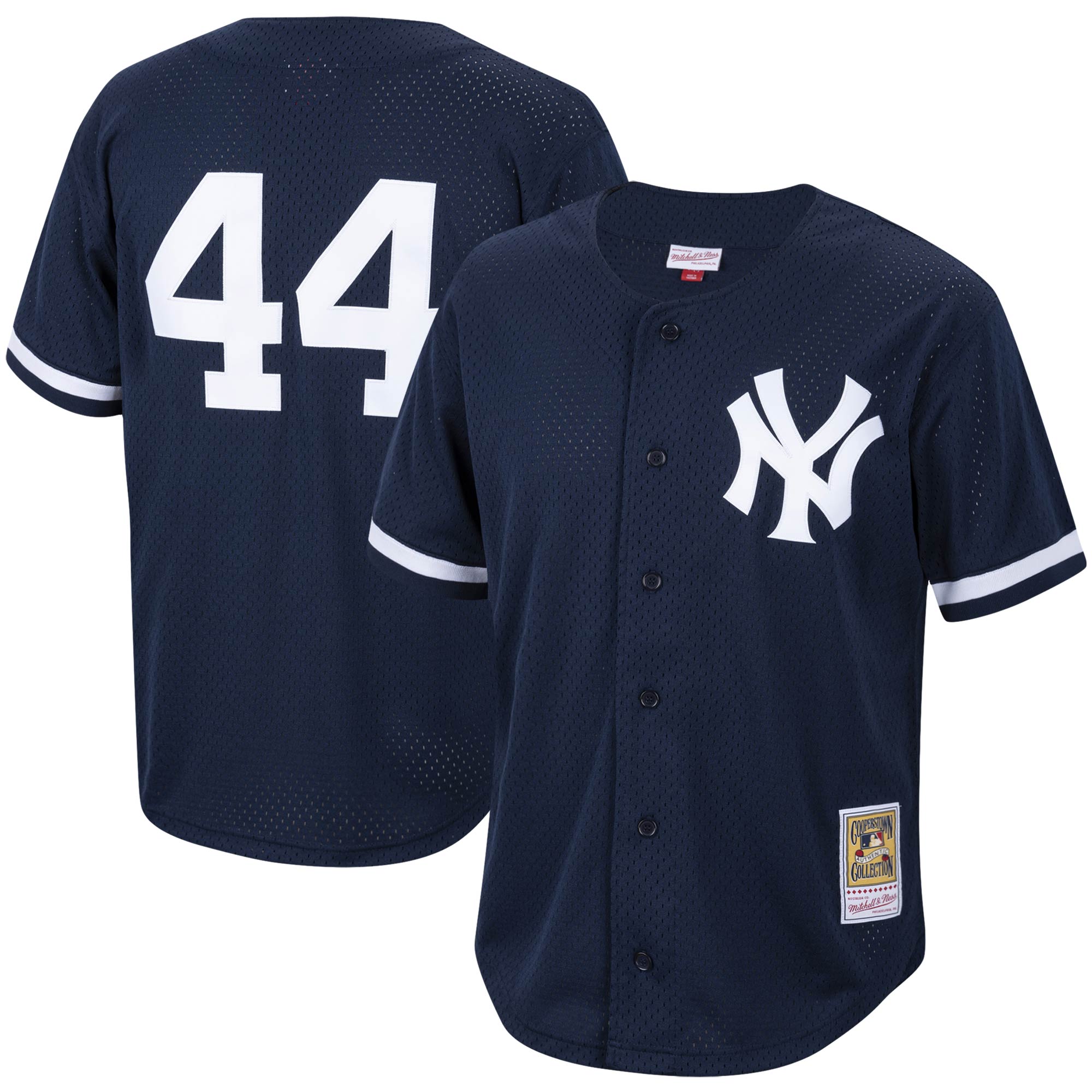 Alternative view of Reggie Jackson New York Yankees Mitchell & Ness Cooperstown Collection Mesh Batting Practice Jersey – Navy