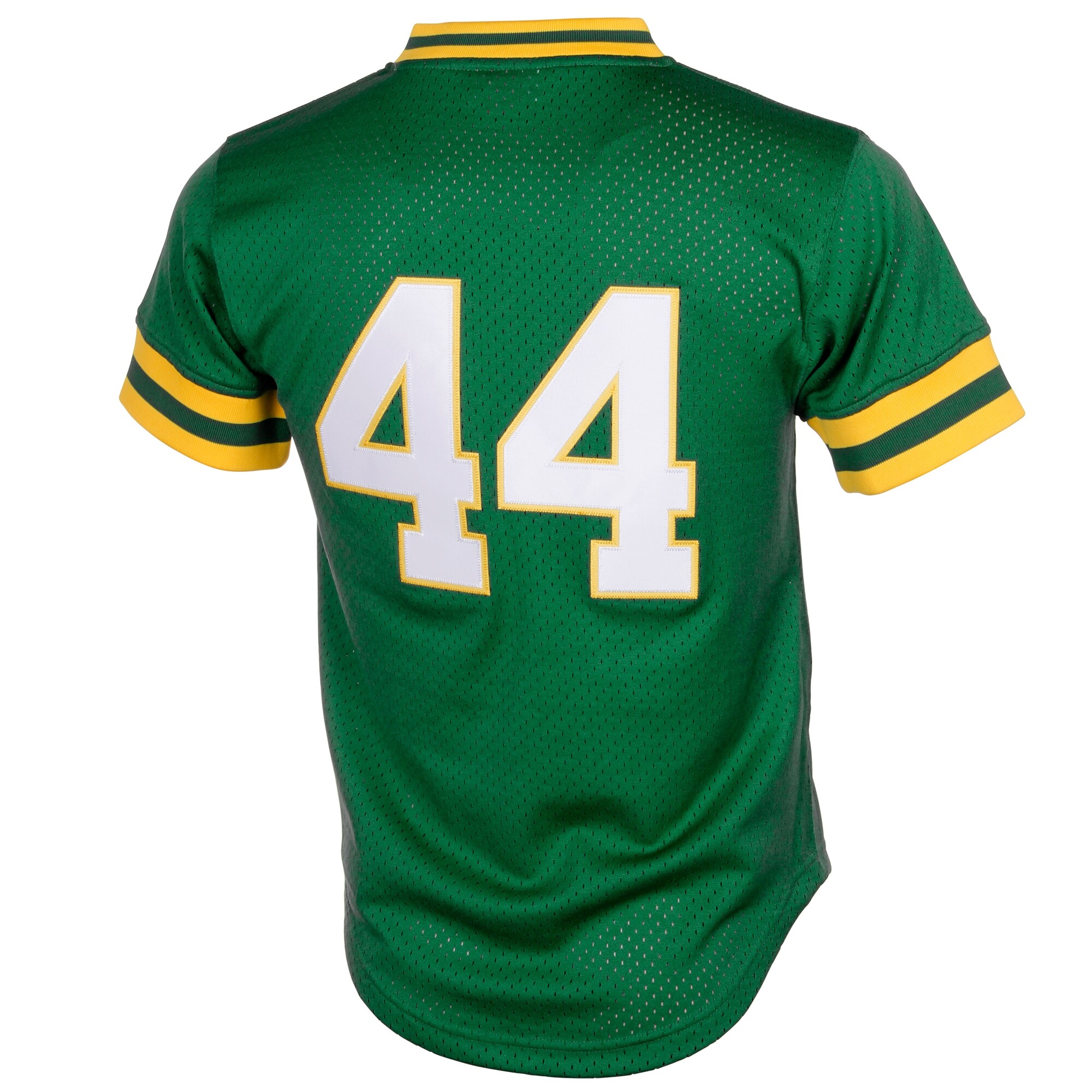 Alternative view of Reggie Jackson Oakland Athletics Mitchell & Ness Cooperstown Mesh Batting Practice Jersey - Green
