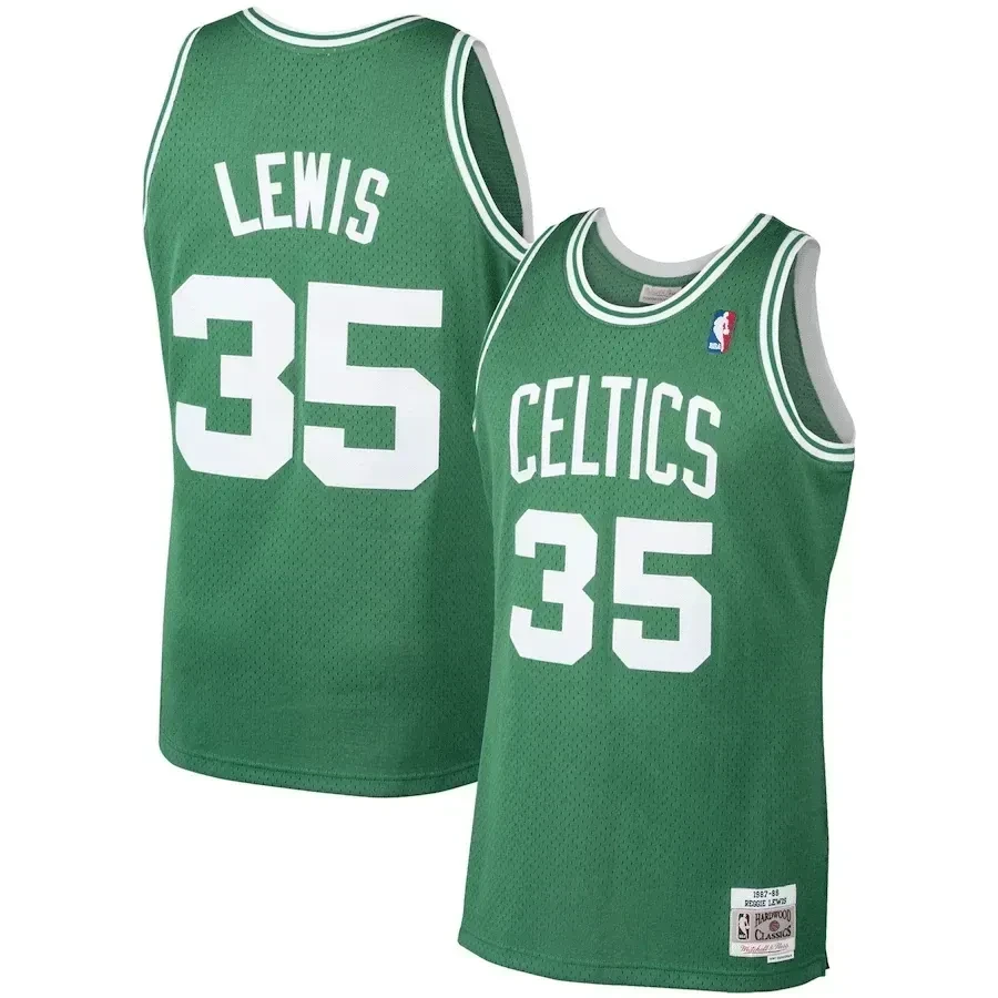 Reggie Lewis Boston Celtics Mitchell & Ness 1987-88 Hardwood Classics Swingman Player Jersey - Kelly Green - JS162 
