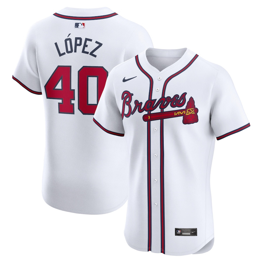 Reynaldo Lopez 40 Atlanta Braves Home Elite Player Men Jersey - White - JS722