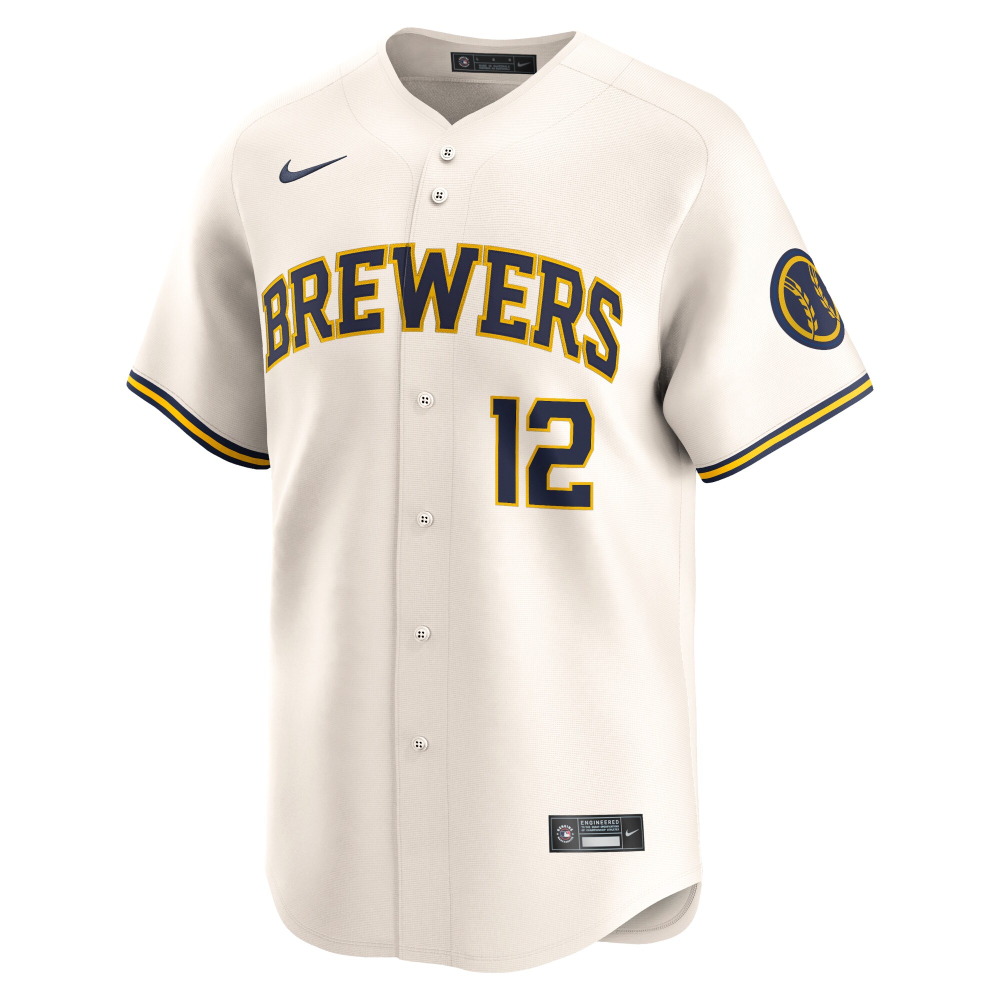 Alternative view of Rhys Hoskins Milwaukee Brewers Home Limited Player Jersey - Cream