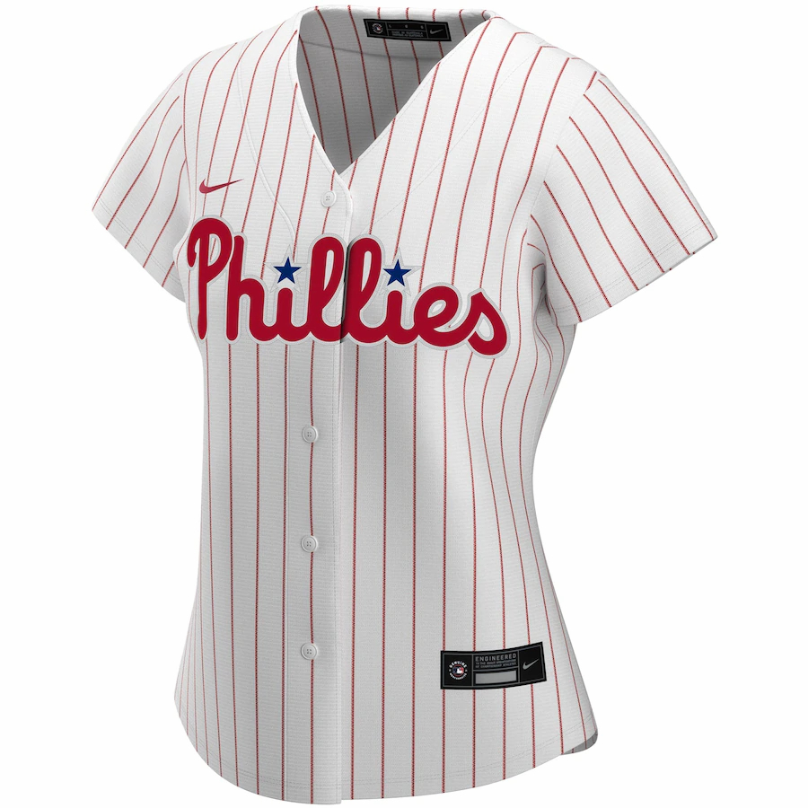 Alternative view of Rhys Hoskins Philadelphia Phillies Women's Home 2020 Replica Player Jersey ÃƒÂ¢Ã¢â€šÂ¬Ã¢â‚¬Å“ White