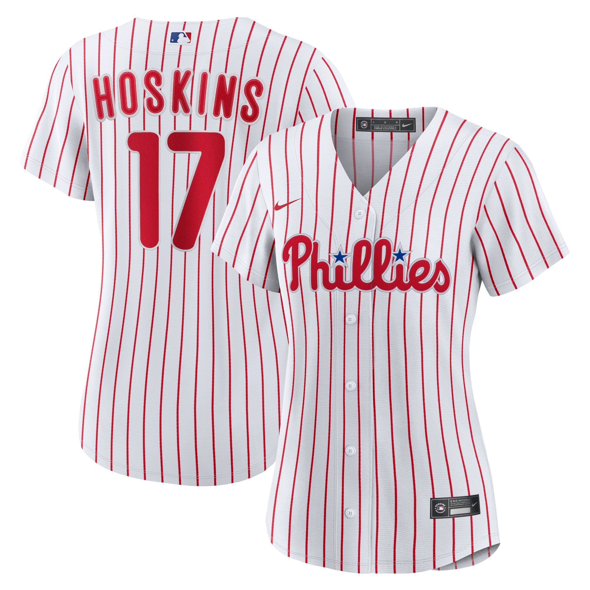 Rhys Hoskins Philadelphia Phillies Women's Home Replica Player Jersey - White