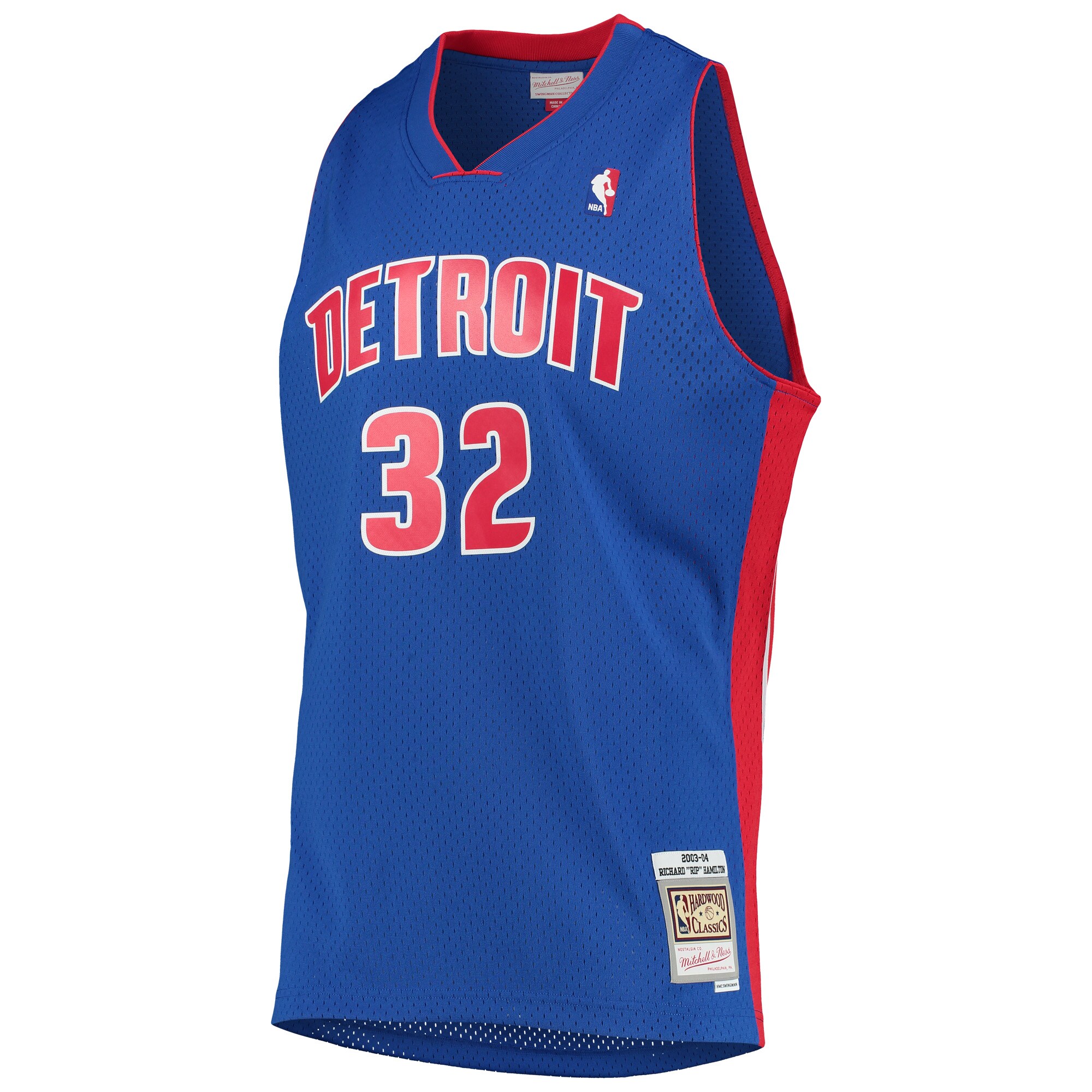 Alternative view of Richard Hamilton Detroit Pistons Mitchell & Ness 2003/04 Hardwood Classics Swingman Jersey - Blue
