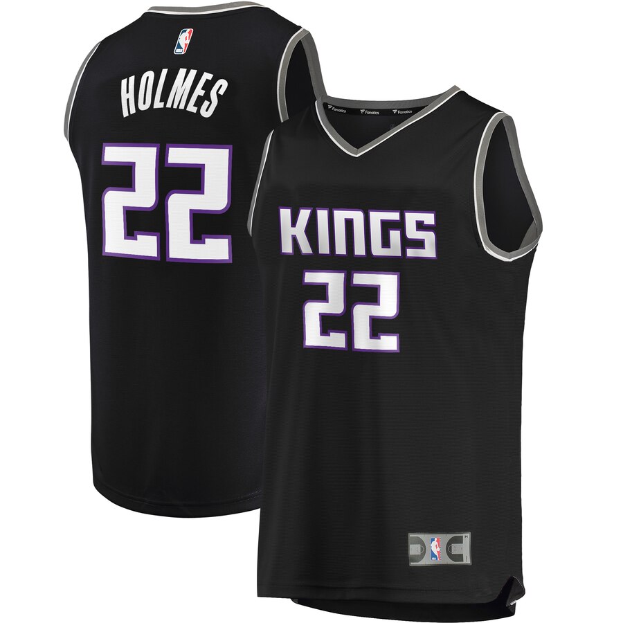 Richaun Holmes Sacramento Kings Fanatics Branded Youth Fast Break Replica Player Jersey - Statement Edition - Black