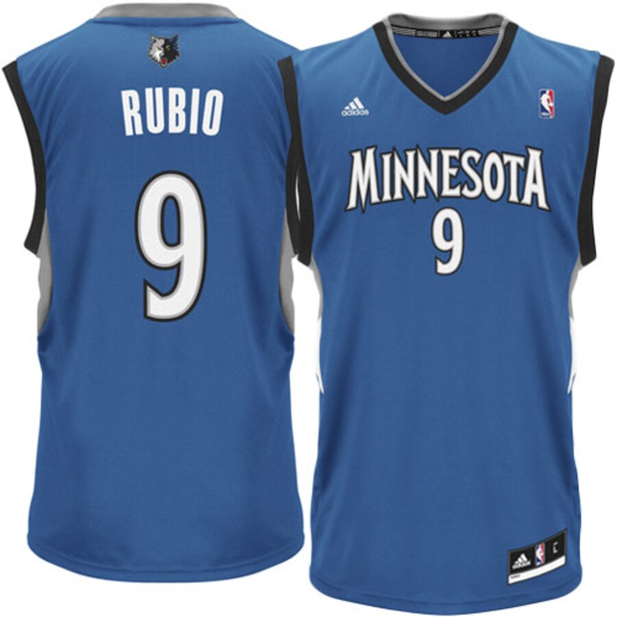 Ricky Rubio Minnesota Timberwolves Adidas Replica Road Jersey - Slate Blue