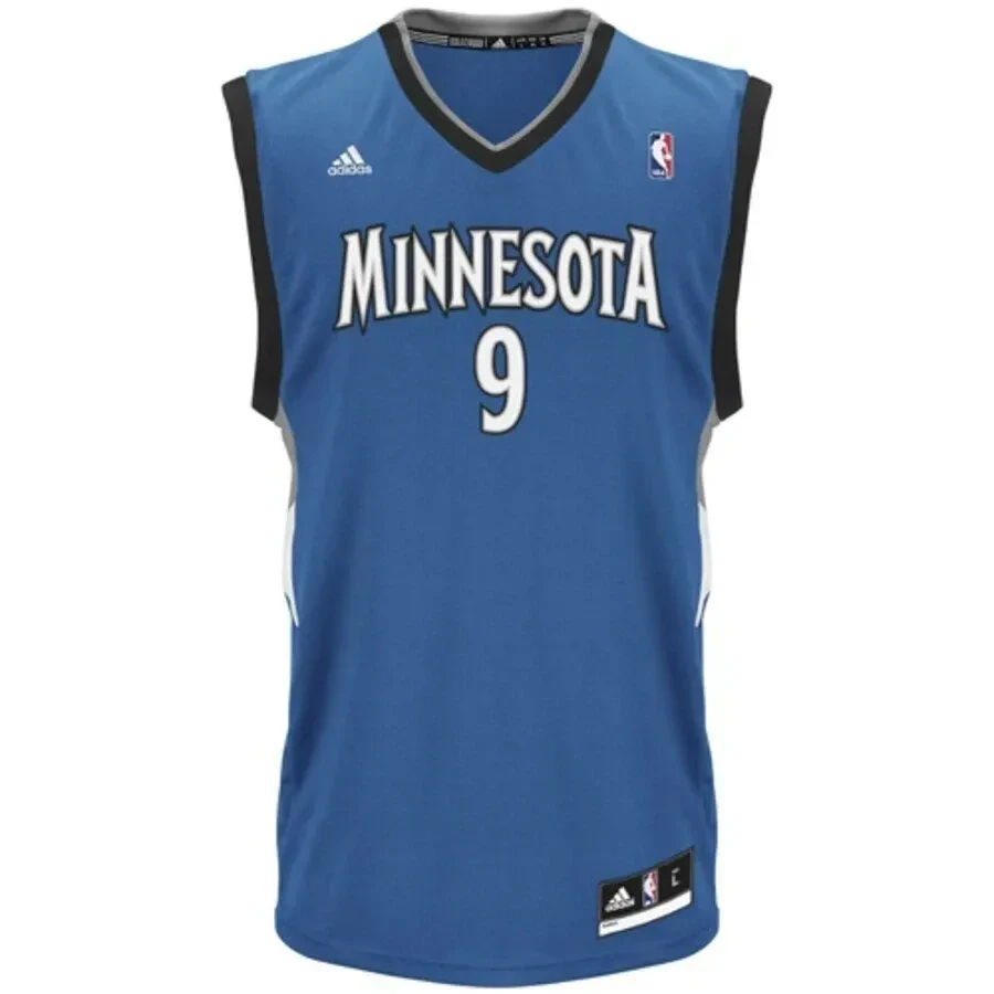 Alternative view of Ricky Rubio Minnesota Timberwolves Road Jersey - Slate Blue - JS573 