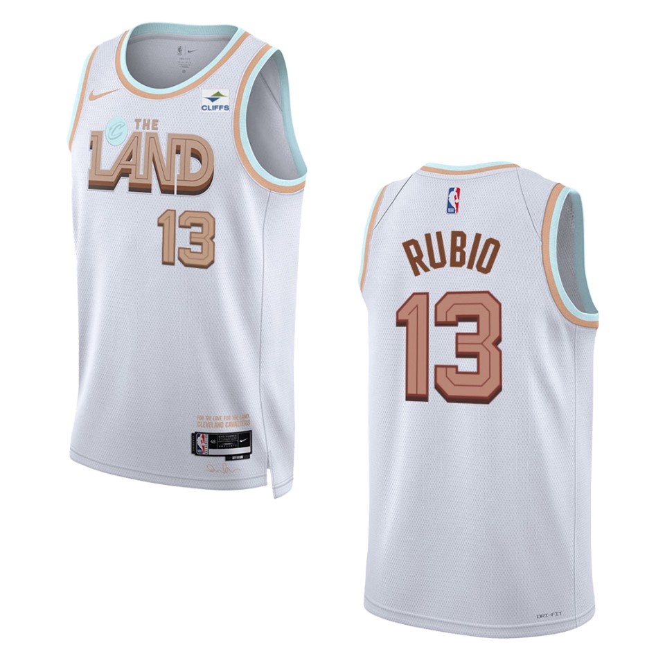 Ricky Rubio White City Edition 2022-23 Cleveland Cavaliers Swingman Jersey