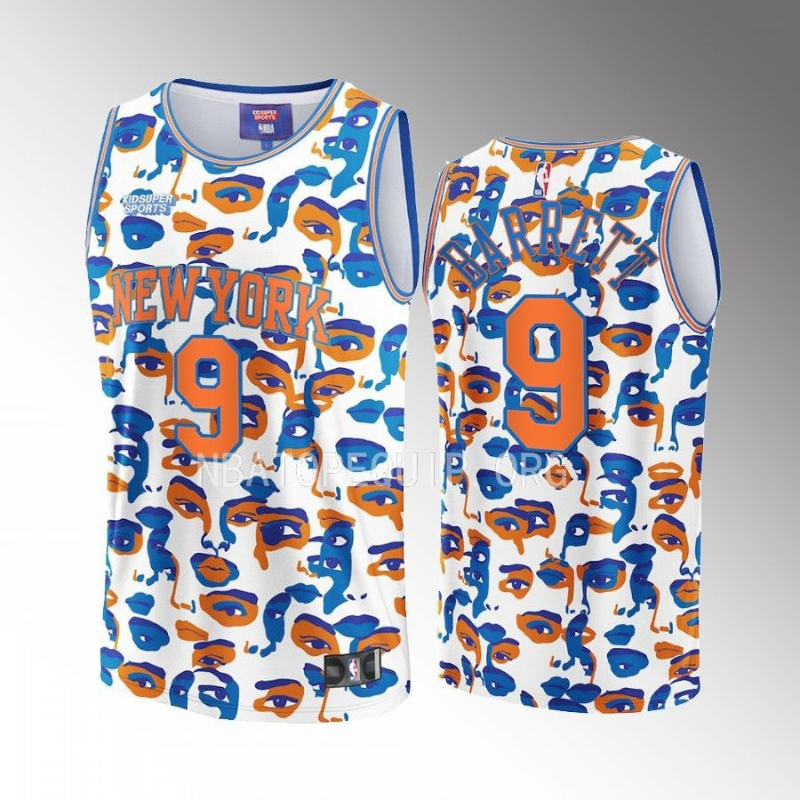 RJ Barrett 9 New York Knicks NBA & KidSuper Studios Unisex Hometown Jersey - JS978 