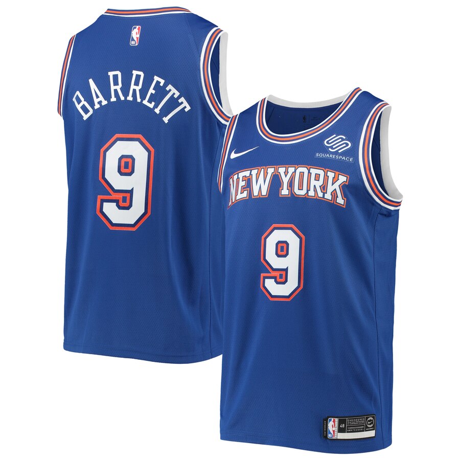 Rj Barrett New York Knicks 2019/20 Swingman Jersey Blue - Statement Edition