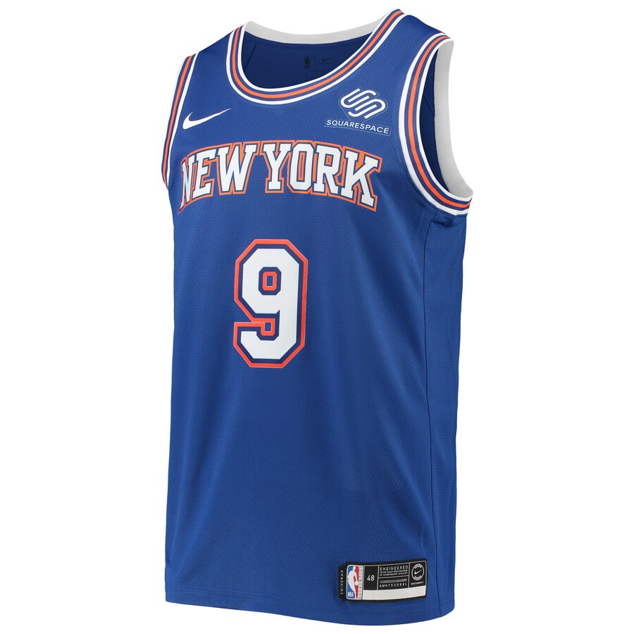 Alternative view of Rj Barrett New York Knicks 2019/20 Swingman Jersey Blue - Statement Edition