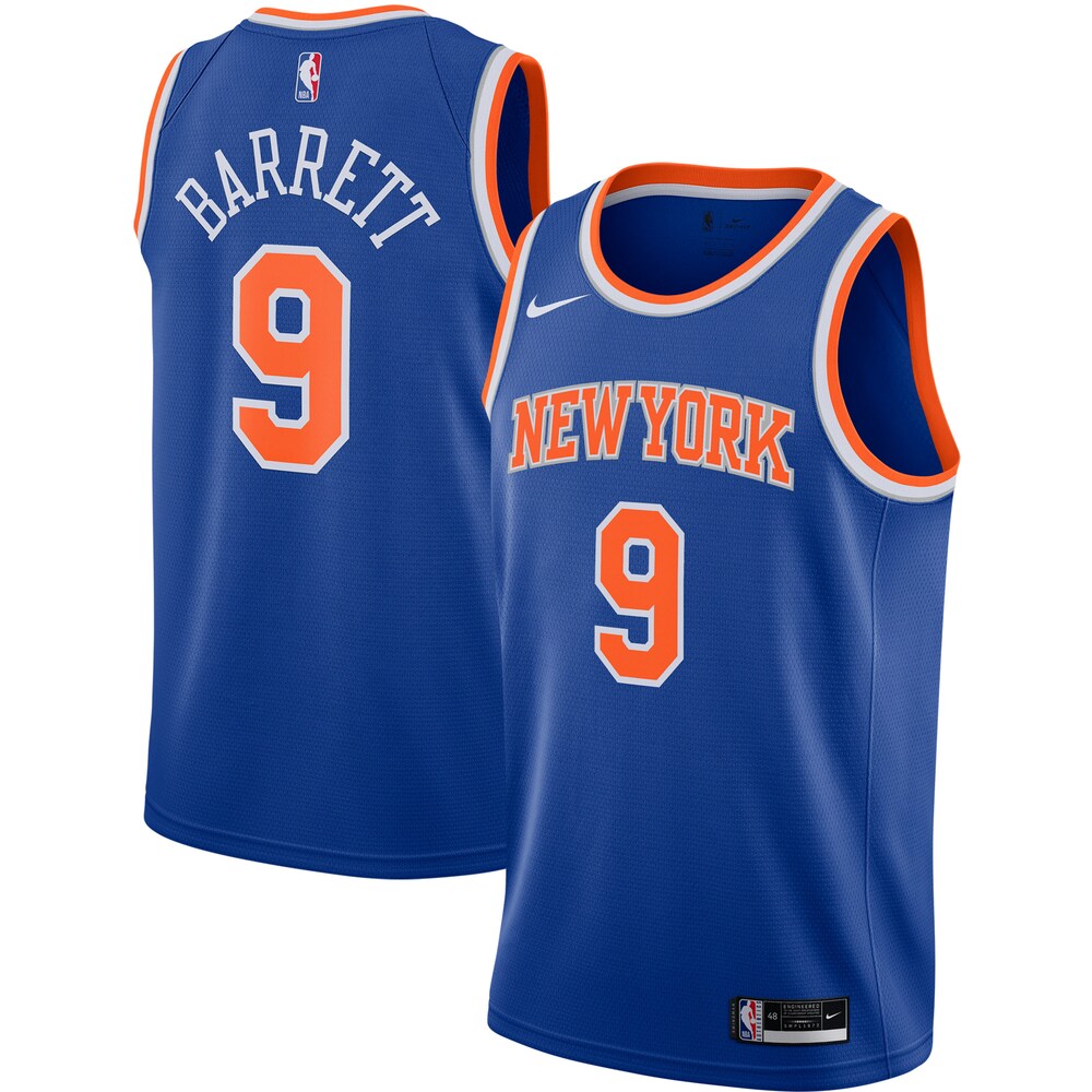 Rj Barrett New York Knicks 2020/21 Swingman Jersey - Blue - Icon Edition