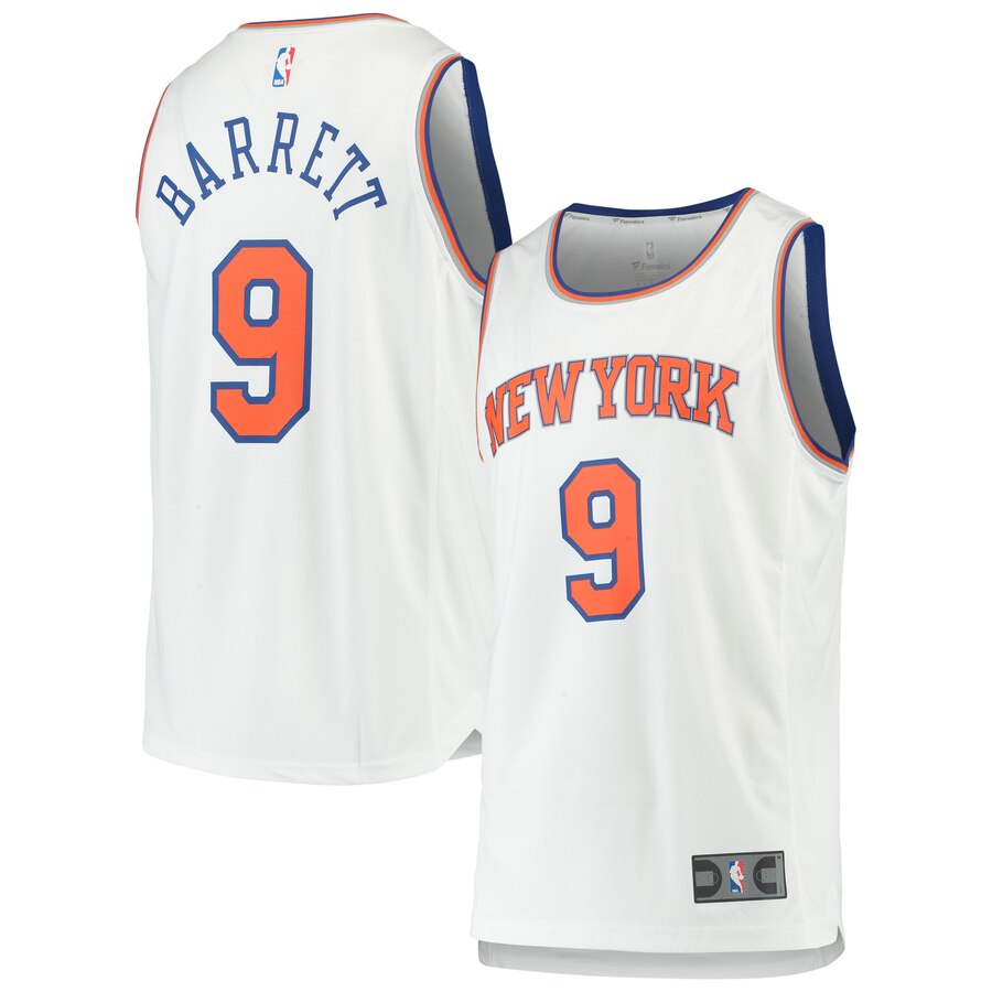 R.j. Barrett New York Knicks Fanatics Branded 2019 Nba Draft First Round Pick Fast Break Replica Jersey - Association Edition - White
