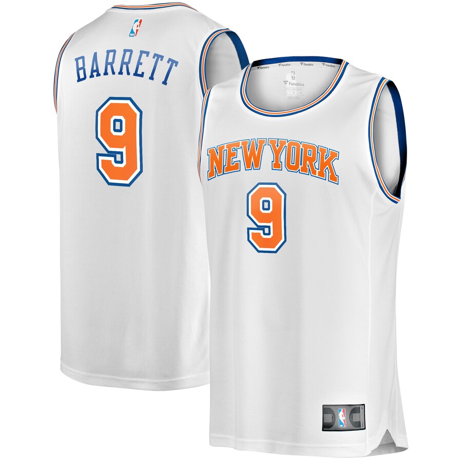 Rj Barrett New York Knicks Fanatics Branded Fast Break Player Jersey – Association Edition – White