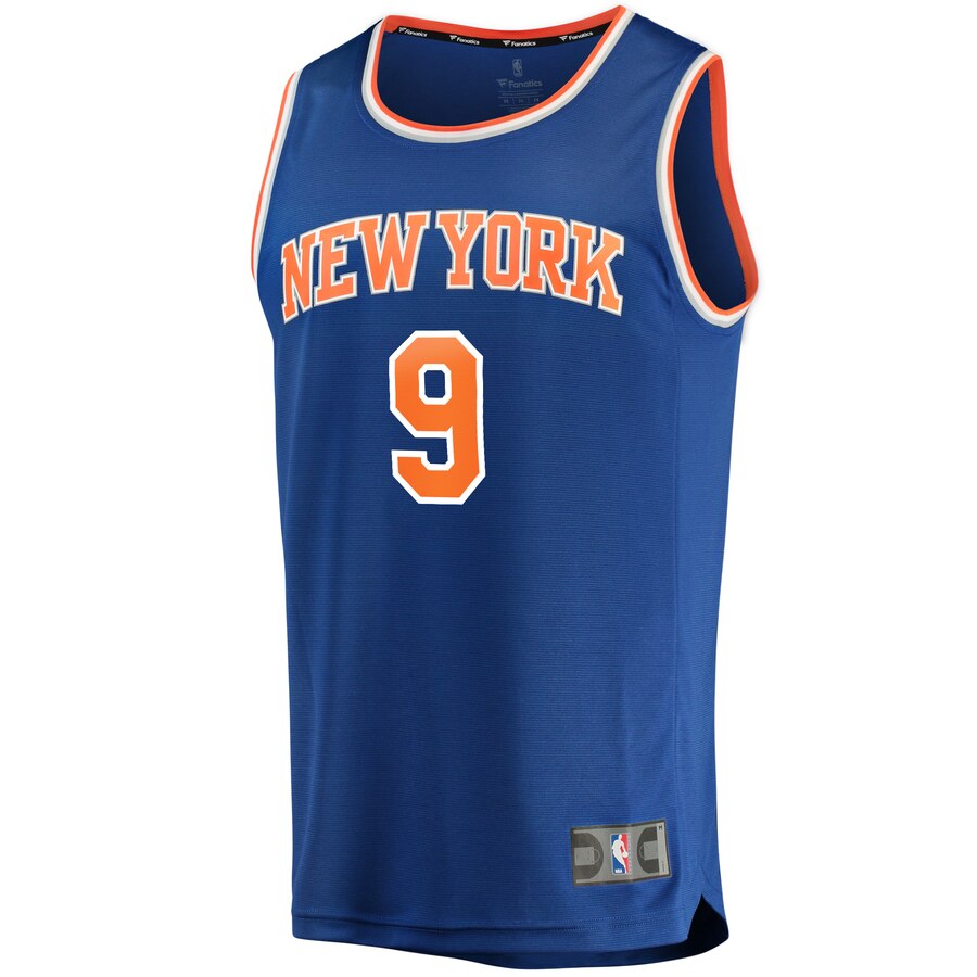 Alternative view of Rj Barrett New York Knicks Fanatics Branded Fast Break Replica Jersey Royal – Icon Edition