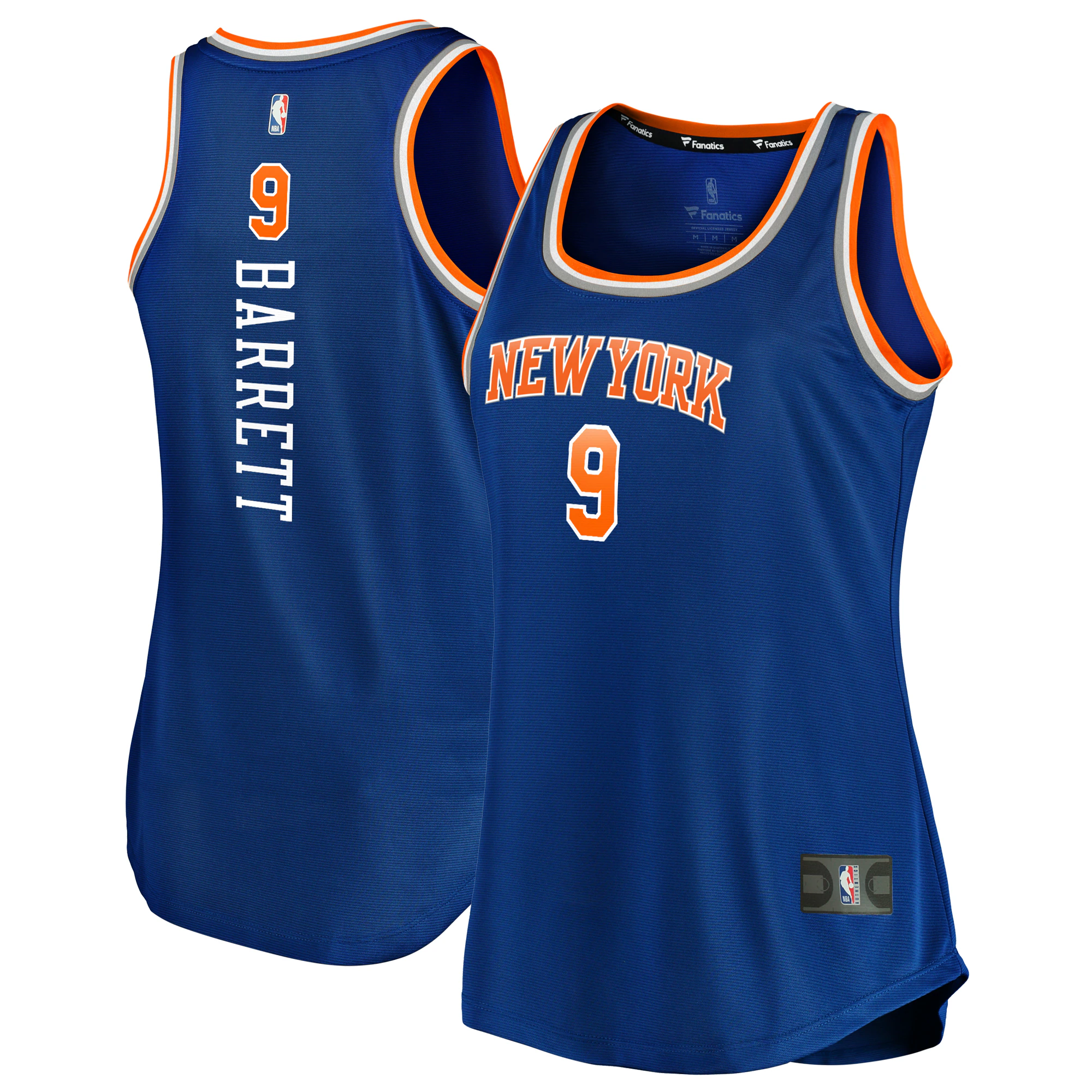 Rj Barrett New York Knicks Fanatics Branded Women's 2019/20 Fast Break Team Tank Jersey - Icon Edition - Blue