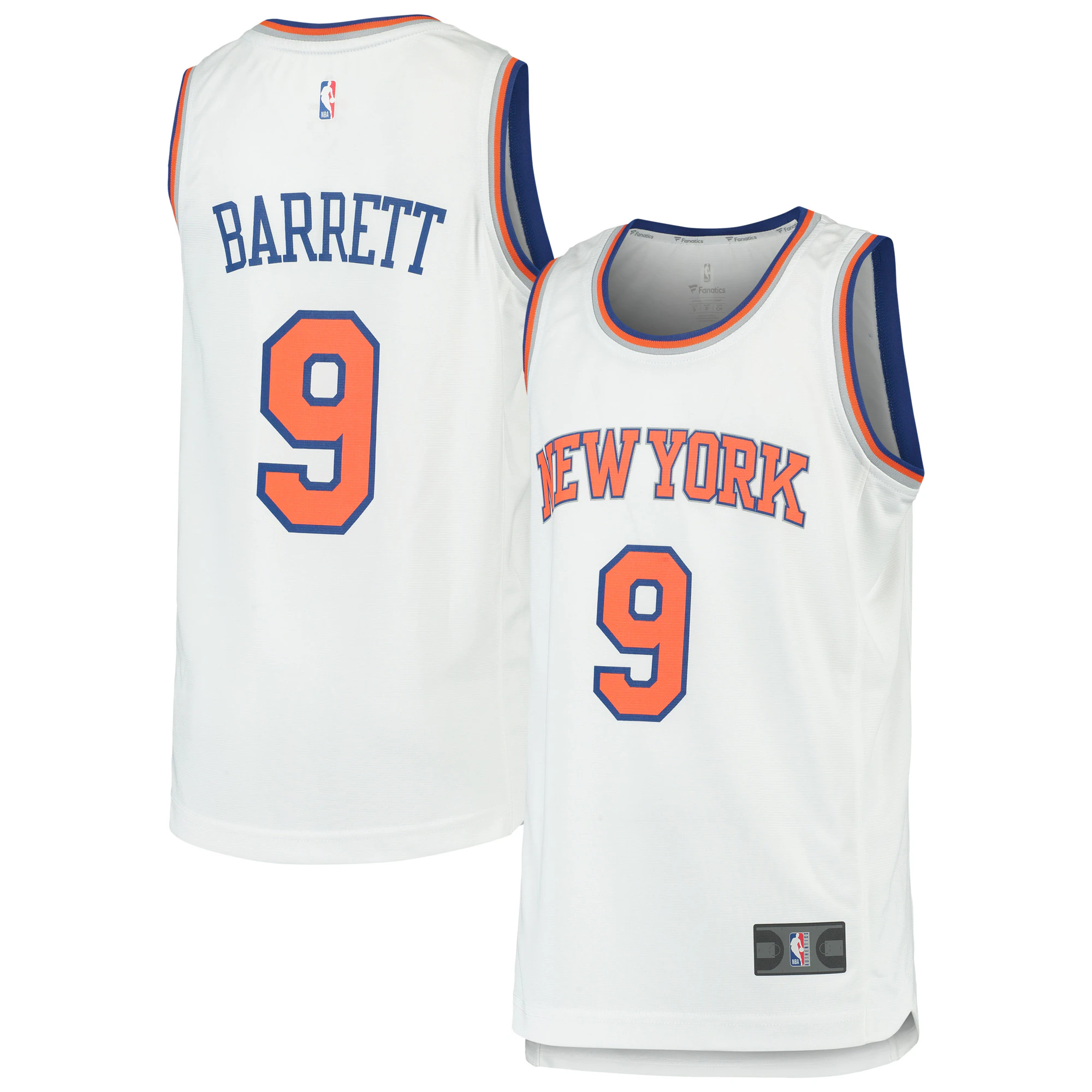 Alternative view of Rj Barrett New York Knicks Fanatics Branded Youth 2019 Nba Draft First Round Pick Fast Break Replica Jersey - Association Edition - White