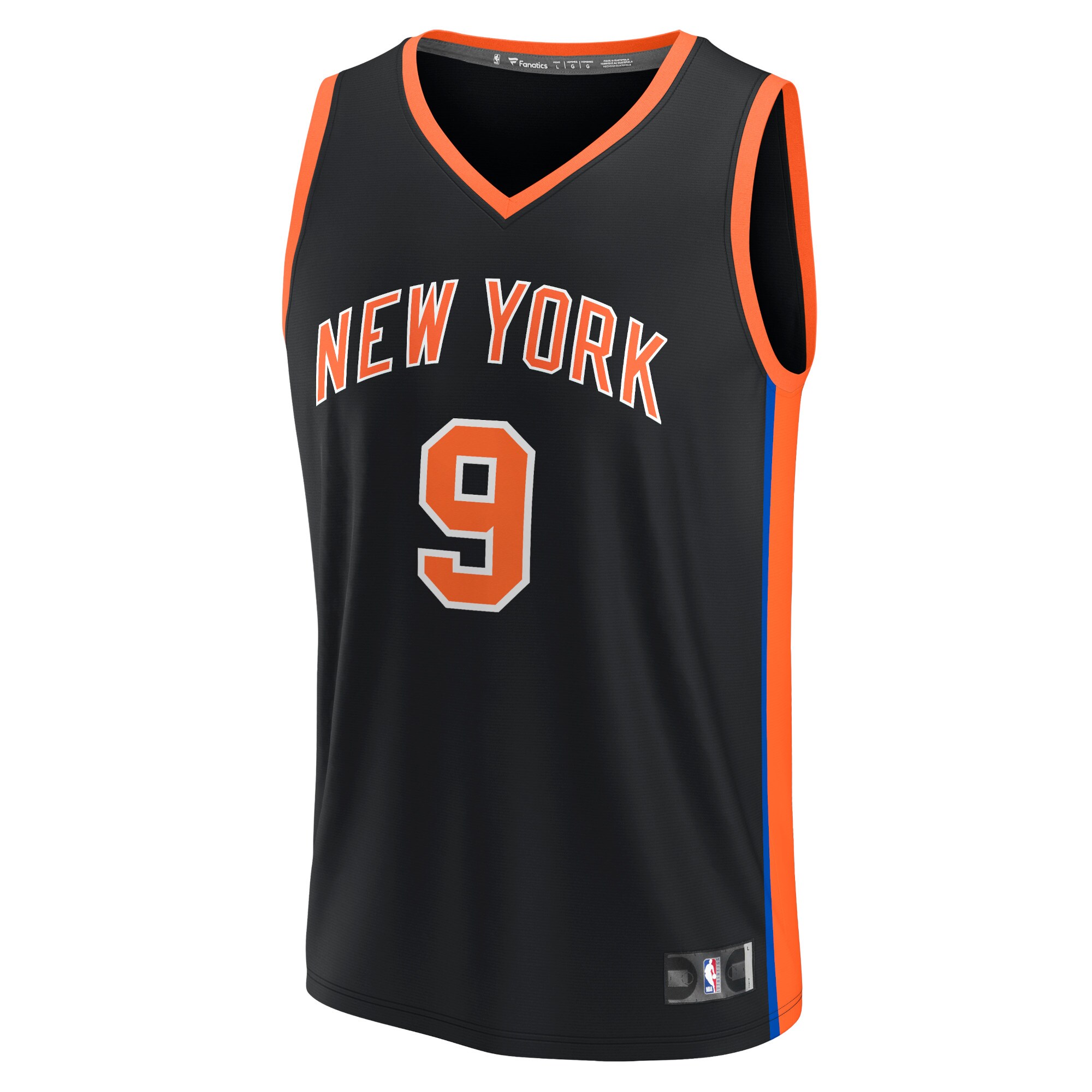 Alternative view of Rj Barrett New York Knicks Fanatics Fastbreak Jersey - City Edition - Black