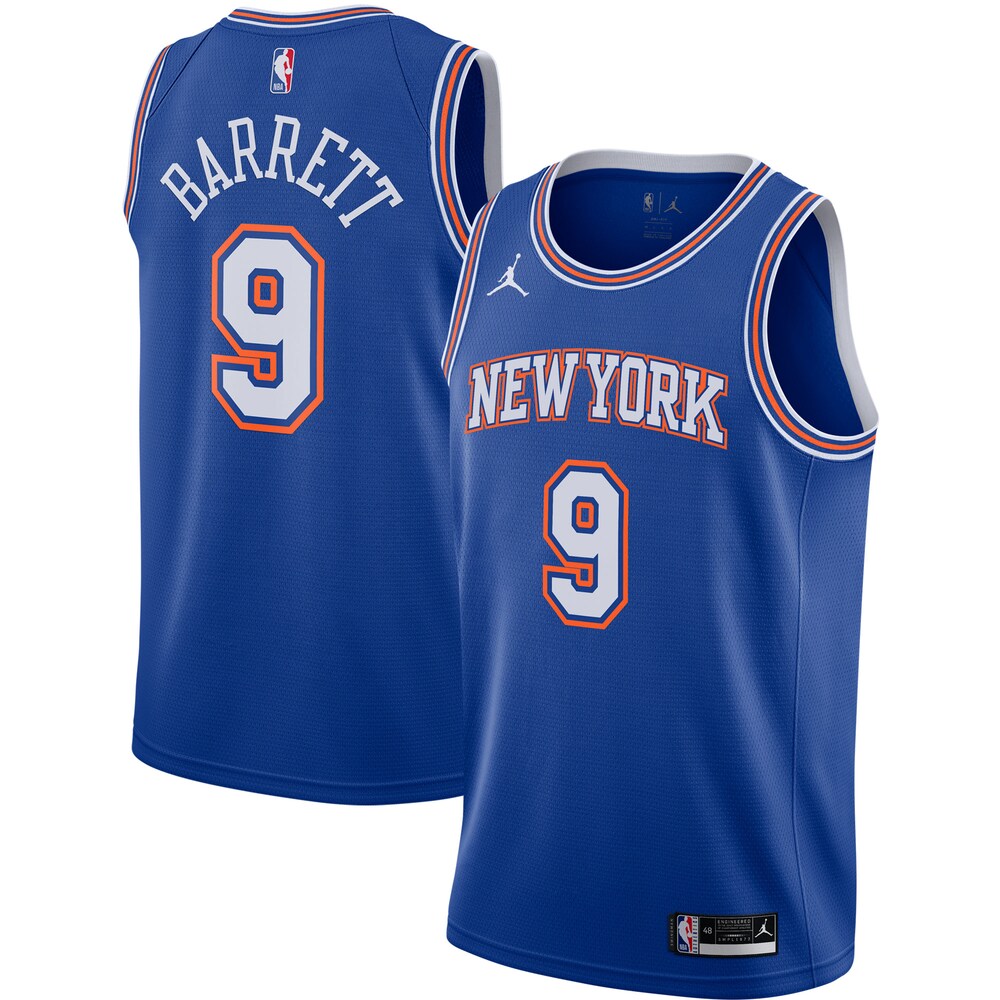 R.j. Barrett New York Knicks Jordan Brand 2020/21 Swingman Jersey - Statement Edition - Blue
