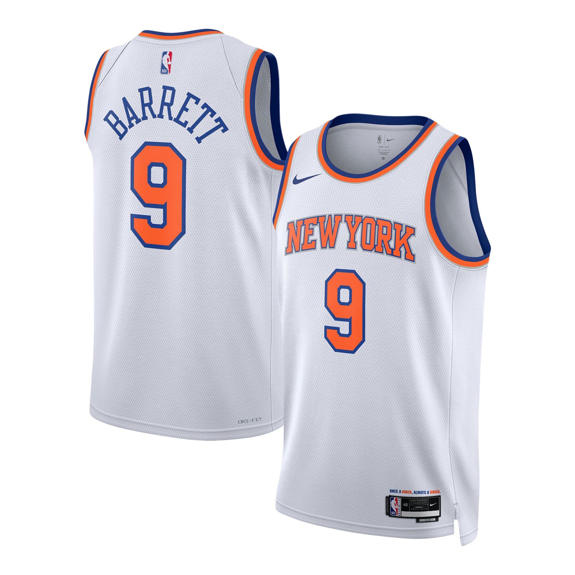 Rj Barrett New York Knicks Unisex Swingman Jersey - Association Edition - White