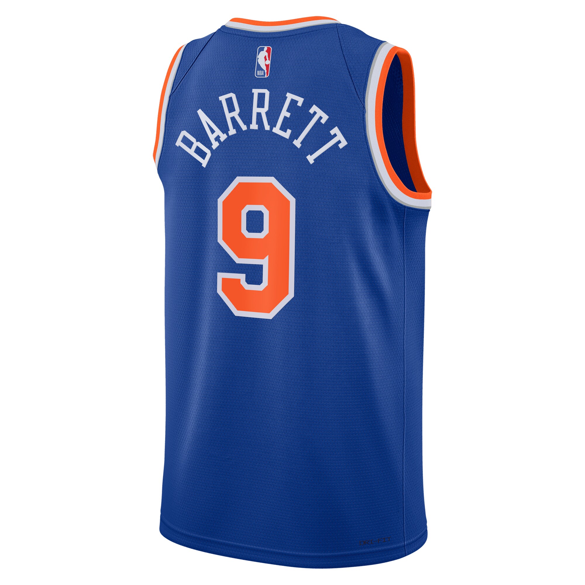 Alternative view of Rj Barrett New York Knicks Unisex Swingman Jersey – Icon Edition – Blue