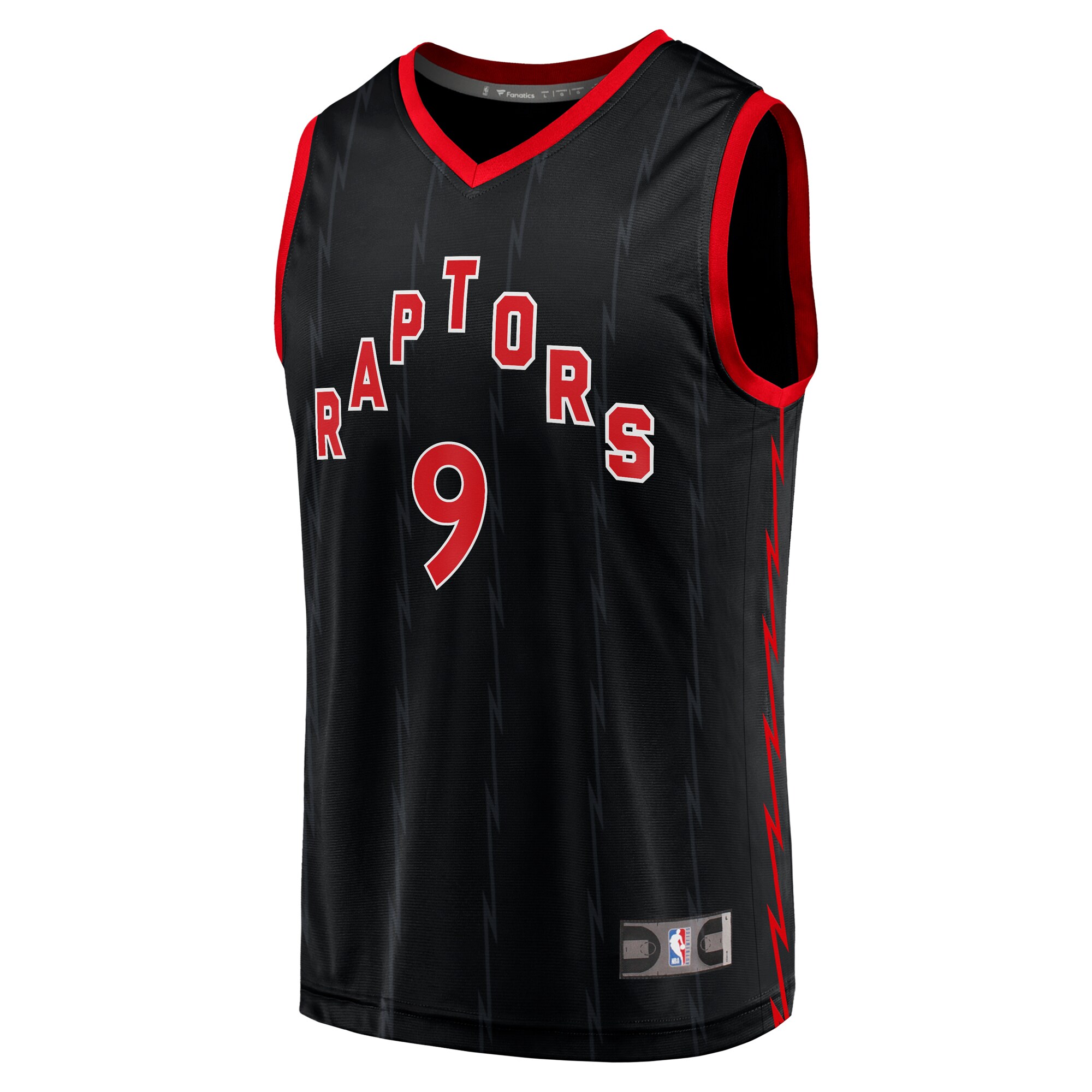 Alternative view of Rj Barrett Toronto Raptors Fanatics Fast Break Player Jersey - Statement Edition - Black
