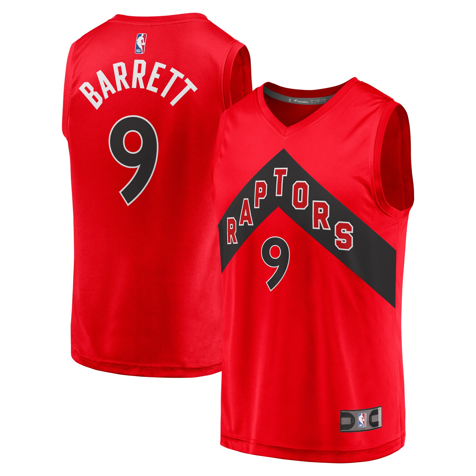 Rj Barrett Toronto Raptors Fanatics Youth Fast Break Player Jersey - Icon Edition - Red