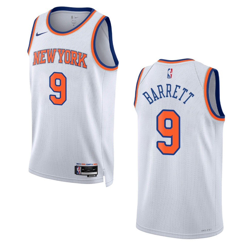 Rj Barrett White Association Edition 2022-23 New York Knicks Swingman Jersey