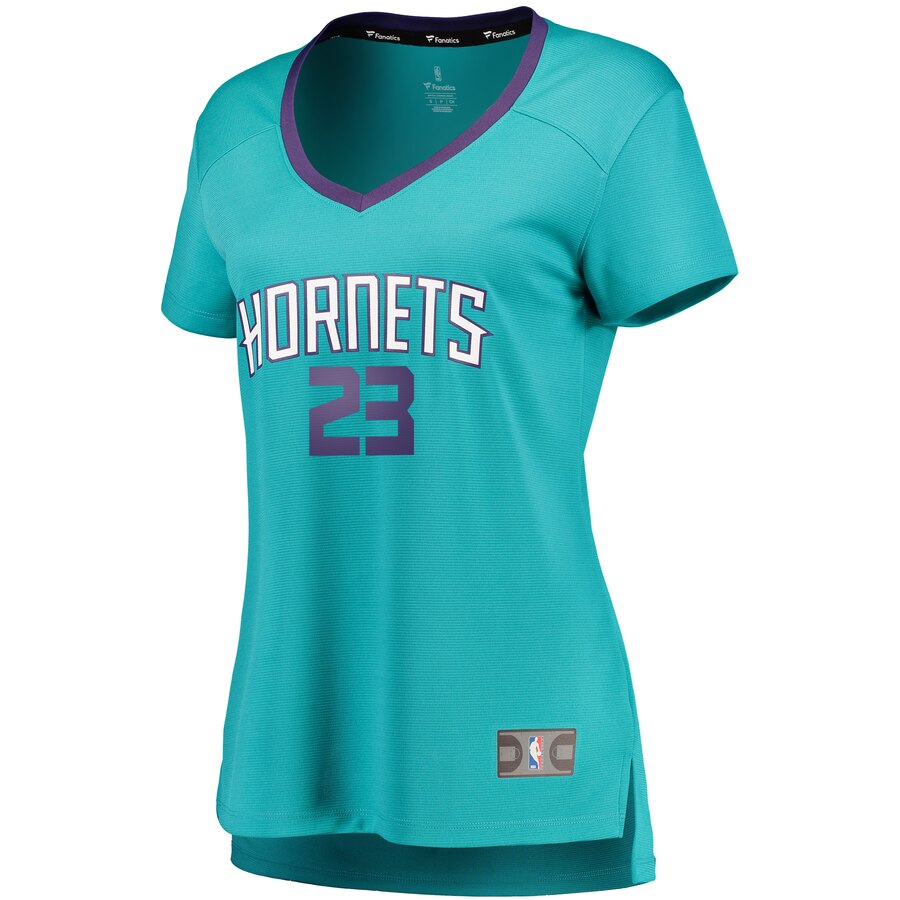 Alternative view of Robert Franks Charlotte Hornets Fanatics Branded Women's Fast Break Replica Player Jersey - Icon Edition - Teal