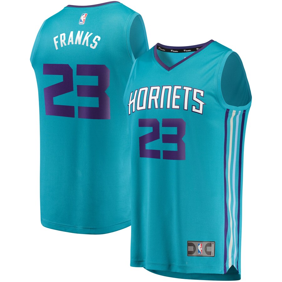 Robert Franks Charlotte Hornets Fanatics Branded Youth Fast Break Replica Jersey - Icon Edition - Teal