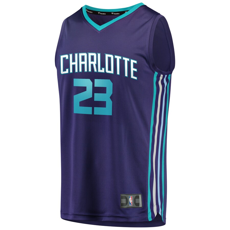 Alternative view of Robert Franks Charlotte Hornets Fanatics Branded Youth Fast Break Replica Jersey Purple - Statement Edition