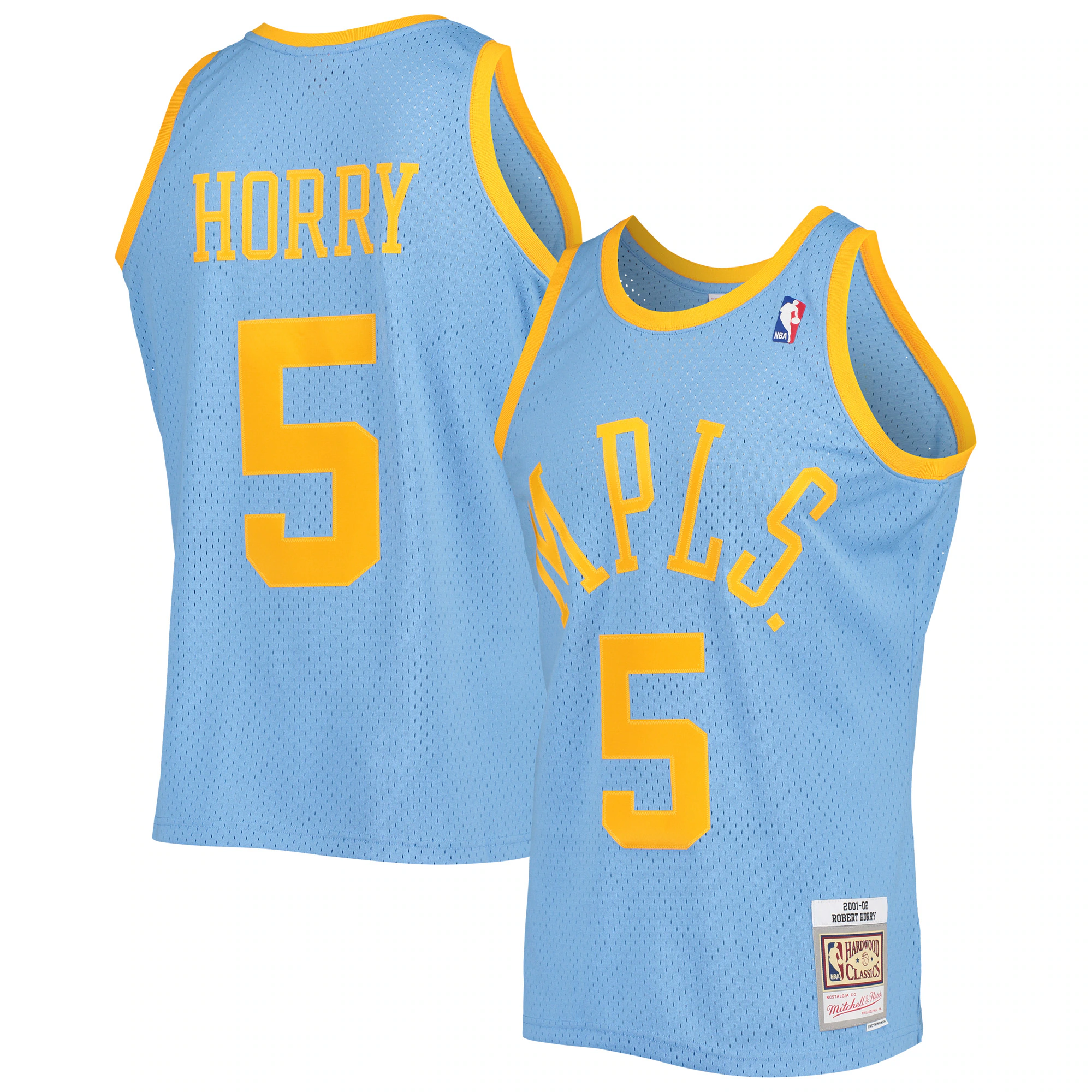Robert Horry Los Angeles Lakers Mitchell & Ness 2001-02 Hardwood Classics Swingman Jersey - Powder Blue