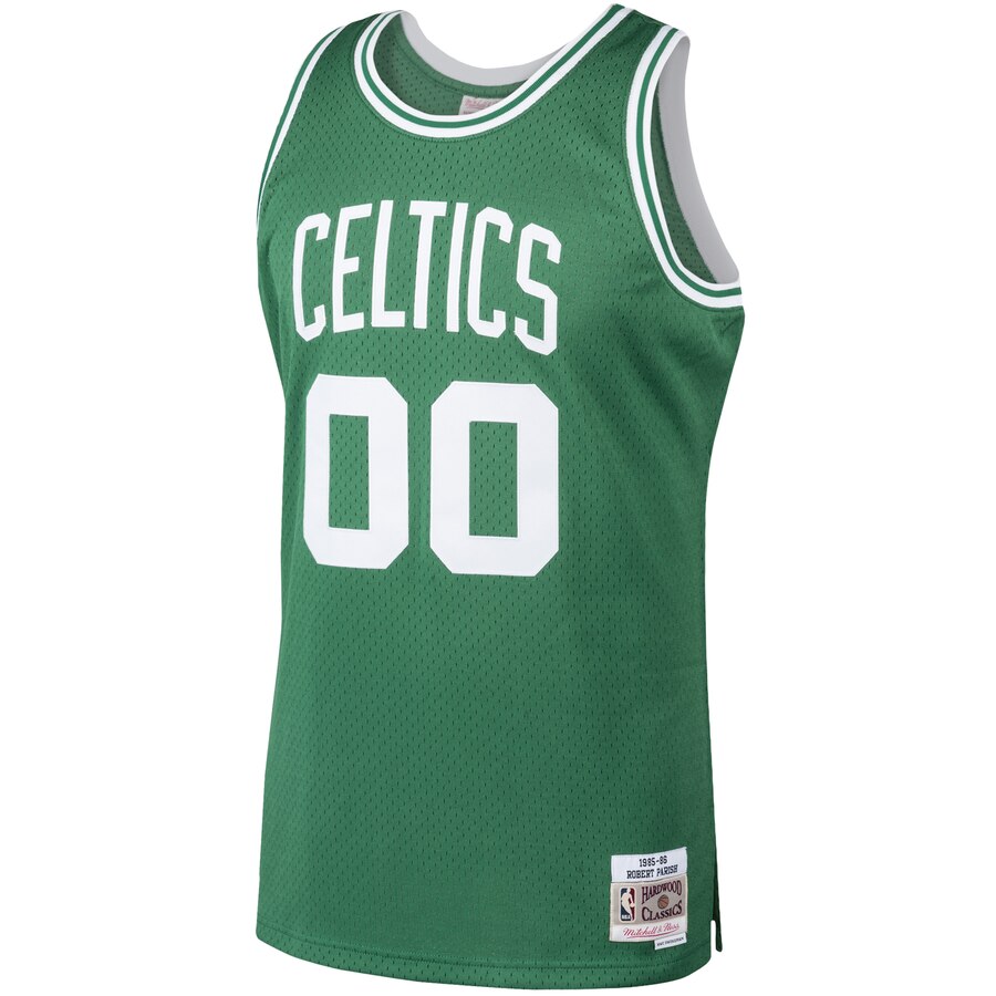 Alternative view of Robert Parish Boston Celtics Mitchell & Ness 1986-87 Hardwood Classics Swingman Jersey - Kelly Green