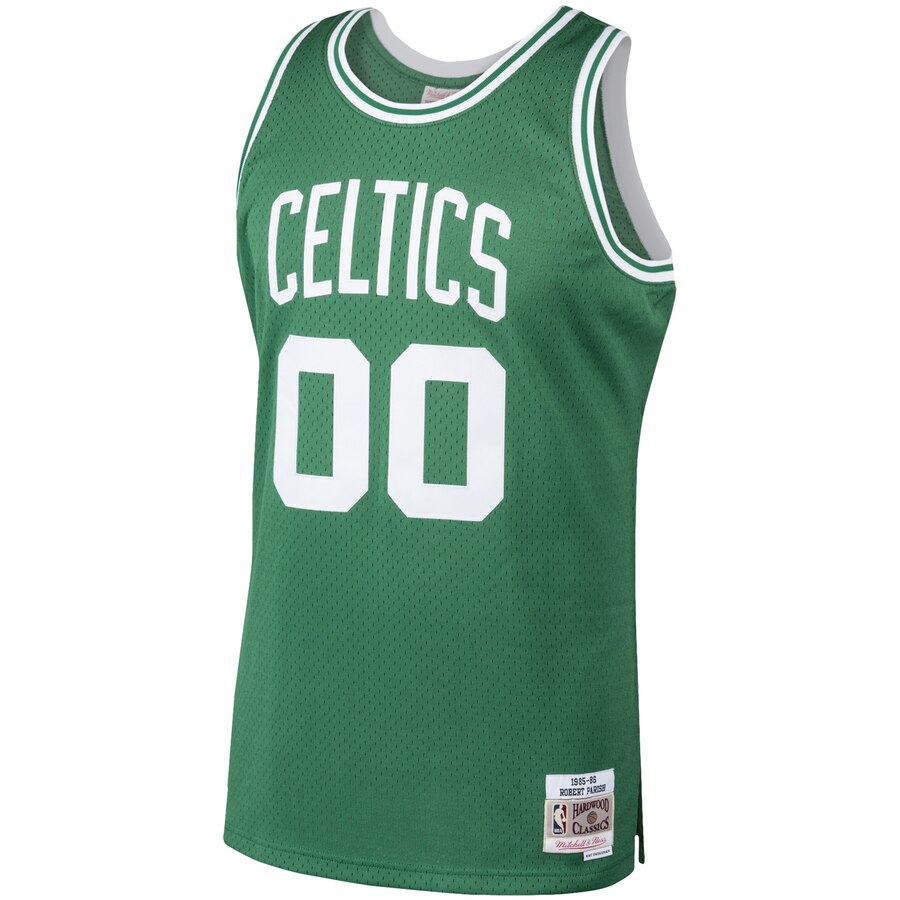 Alternative view of Robert Parish Boston Celtics Mitchell & Ness 1985-86 Hardwood Classics Swingman Player Jersey - Kelly Green