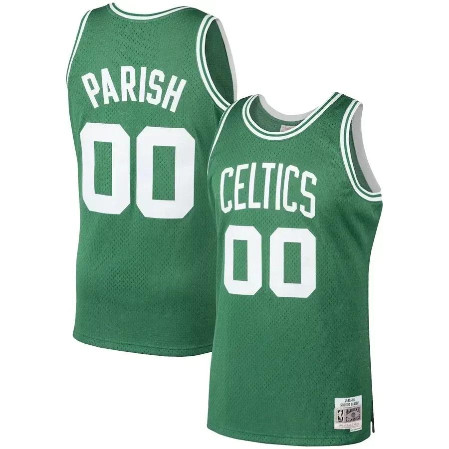 Robert Parish Boston Celtics Mitchell & Ness 1986-87 Hardwood Classics Swingman Jersey - Kelly Green - JS421